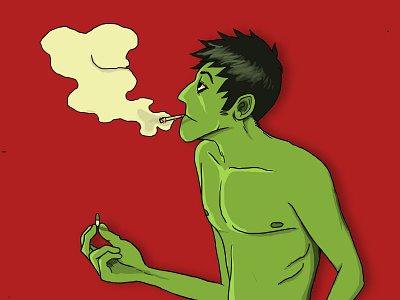 Smoki'n Sour = Sebats (Indonesian) art debut design doodle draw illustration simple sketch smoke smoker stylepractice
