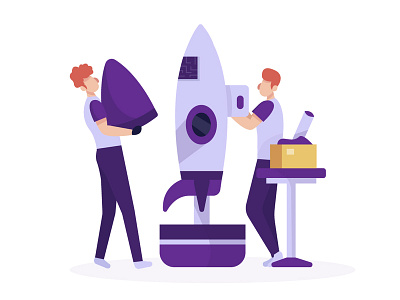 Build Rocket (Step 1) art branding client work design doodle draw flat design graphic design illustration simple sketch stylepractice tech design technology vector