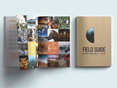 Nature Needs Half Fieldguide brochure design graphic design