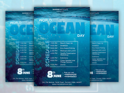 World Ocean Day Flyer design flyer flyer design ocean day world ocean day
