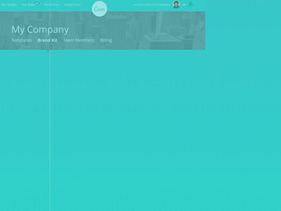 Animated demo of Canva for Work animation ui web design