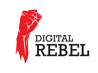 Digital rebel fist hand rebel vector