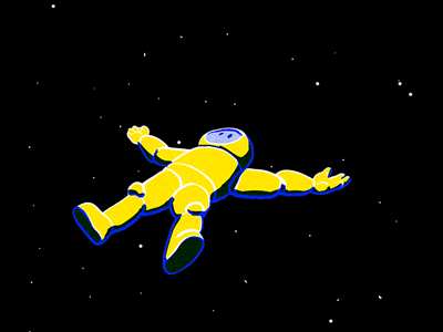 A Big Man In Deep Space 2d animation framebyframe opentoonz seamlessloop space