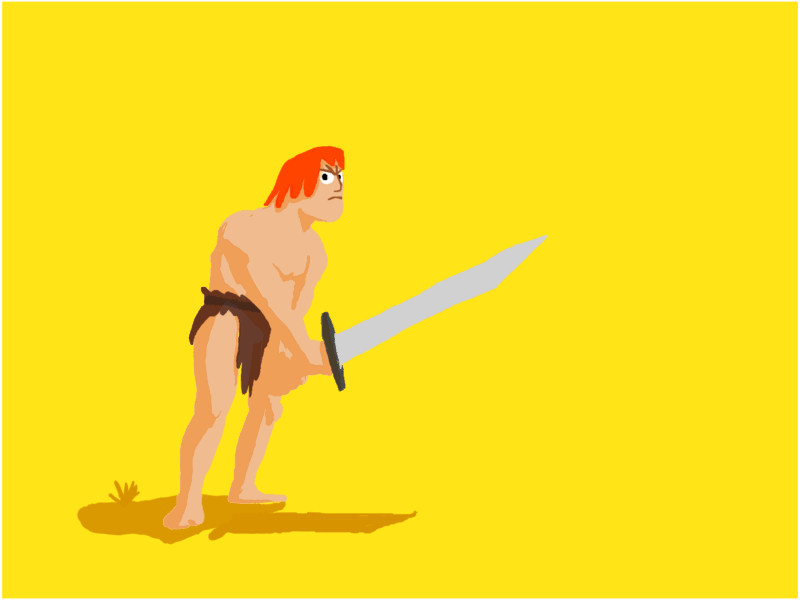 Warrior & Arrow 2d animation cartoon character drawn framebyframe