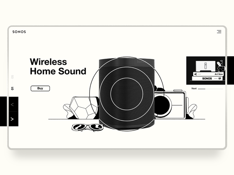 SONOS Part 1: Home Proposal daily ui dailyui site design site desktop design desktop design flat illustration flatdesign flat web website design website uix uixdesign