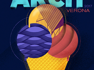 Event Poster architecture brush event ice cream poster