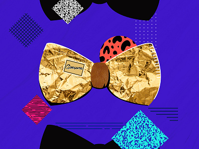 Design Everyday - Day 6 - Bowtie bowtie collage dots flat icon texture