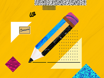Design Everyday - Day 7 - Pencil pencil texture typo