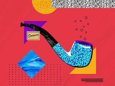Design Everyday - Day 10 - Pipe collage illustration pipe texture