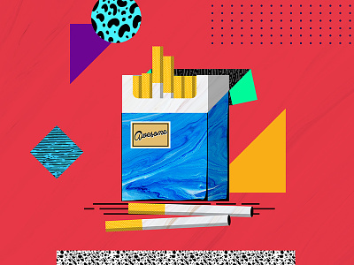 Design Everyday - Day 11 - Cigarette cigarette collage illustration packaging smoke texture