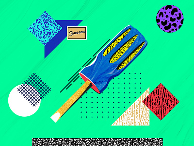 Design Everyday - Day 15 - Screwdriver collage illustration screwdriver texture tool