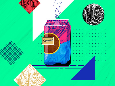 Design Everyday - Day 25- Coke Can branding can coke drink illustration packaging pattern soda texture tin