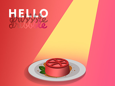 PUDRIBBBLE food design graphic design