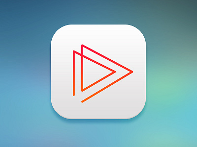 Play more - logo concept brand gradient icon ios ios7 logo minimal mockup music play player style