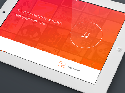 Music library scan • iPad