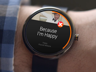 MXM Wear android concept google interactive lyrics music player ui ux watch wear