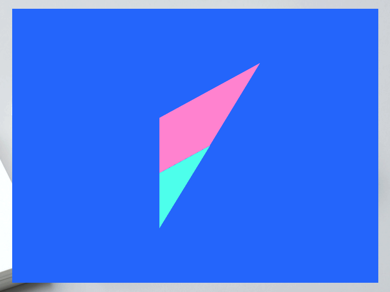'F' Logo branding colors dynamic f geometric letter logo mark minimal polygonal vector