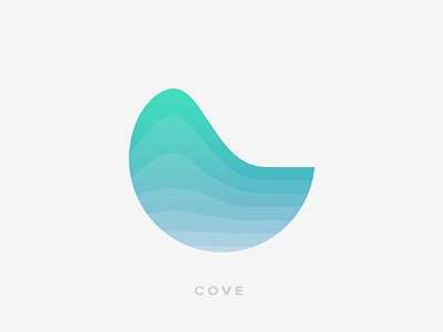 Cove app concept cove feed icon ios logo mark mockup news sea shades