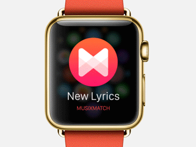 Musixmatch for Apple Watch - part 1 animation apple concept gradients icon lyrics mockup music notification ui ux watch