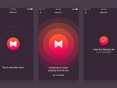 Music ID — flow app brand branding flow ios logo lyrics material music ui ux visual