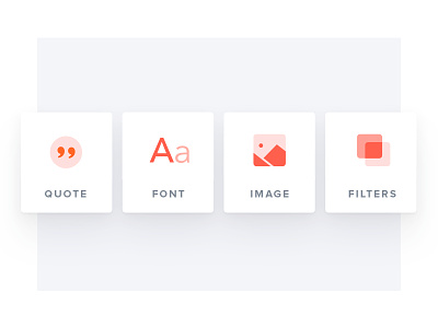 LyricsCard — Iconography brand custom design edit filters flat font icon image minimal quote shades