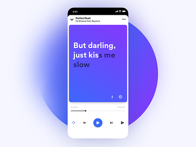 Lyrics Player Redesigned android app brand concept icon ios lyrics minimal music player redesign visual