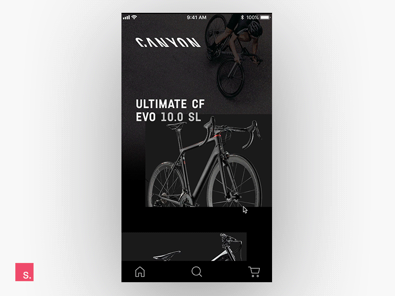 Invision Studio — Bike App app concept design drag invision ios mobile motion prototype ui ux