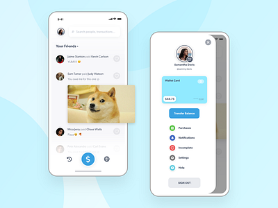 Venmo - Payment Mobile App UI Design app app design application bank bank card banking credit card currency dailyui design finance financial money payment paypal profile send money ui ux venmo