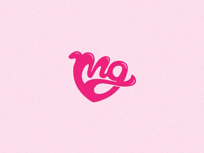 Maggy Emblem handmade heart logo maggy offkr olsztyn pink poland typography