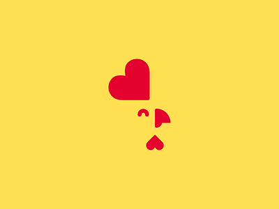 I heart the chicken chicken heart identity logo mark minimal symbol