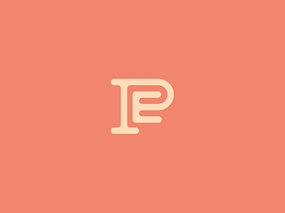 P + E Monogram letters logo logotype mark monogram type