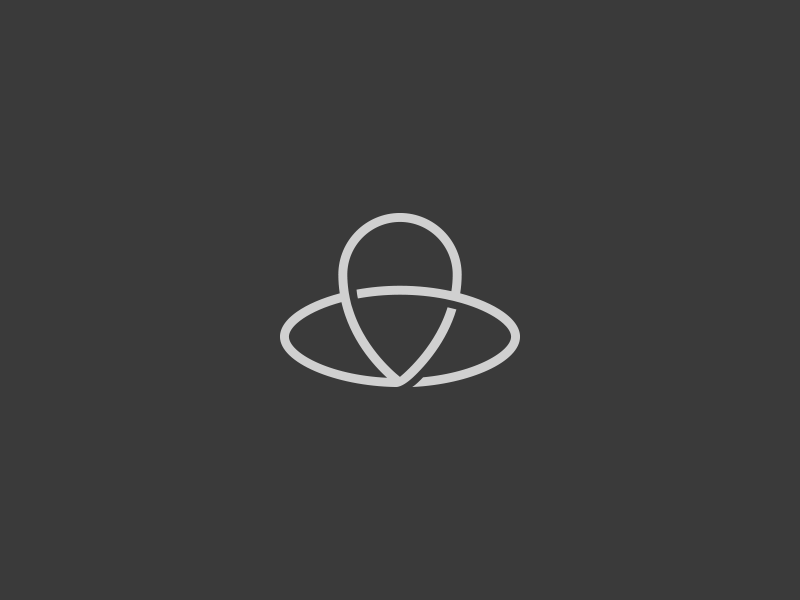 Landmark area pointer simple symbol oneline logo icon landmark