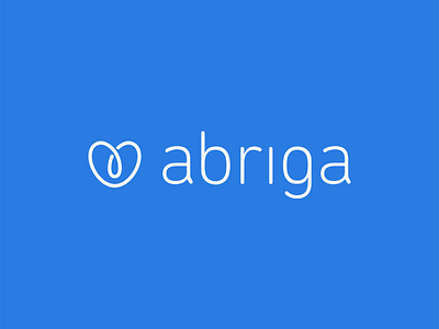 Abriga Logo & Wordmark corporate heart icon logo mark oneline rounded wordmark