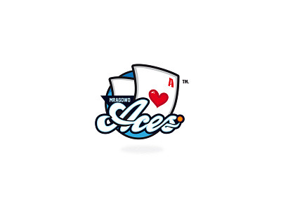 Aces - junior basketball team basketball heart logo playing cards