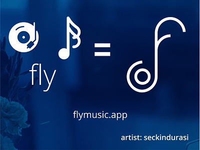 flymusic.app logo animation app flymusic icon logo ui ux webdesign