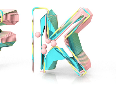 3D Typography: K