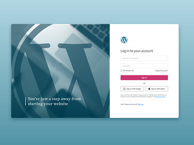 WordPress Login Redesign