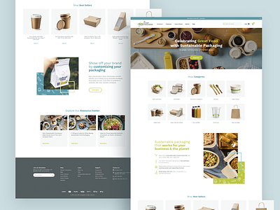 Homepage design for food packaging company design ecommerce ecommerce business ecommerce design ui ui designer ux ux design ux designer web designer