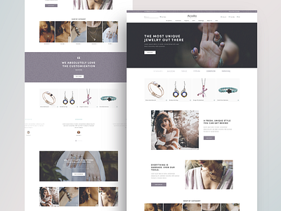 Homepage design concept for faux jewelry company design ecommerce ecommerce business ecommerce design ui ui designer ux ux design ux designer web designer