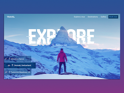 Travel agency - landing page design