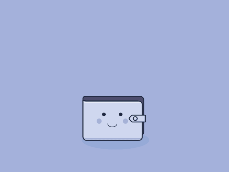 Wallet icon micro-interaction