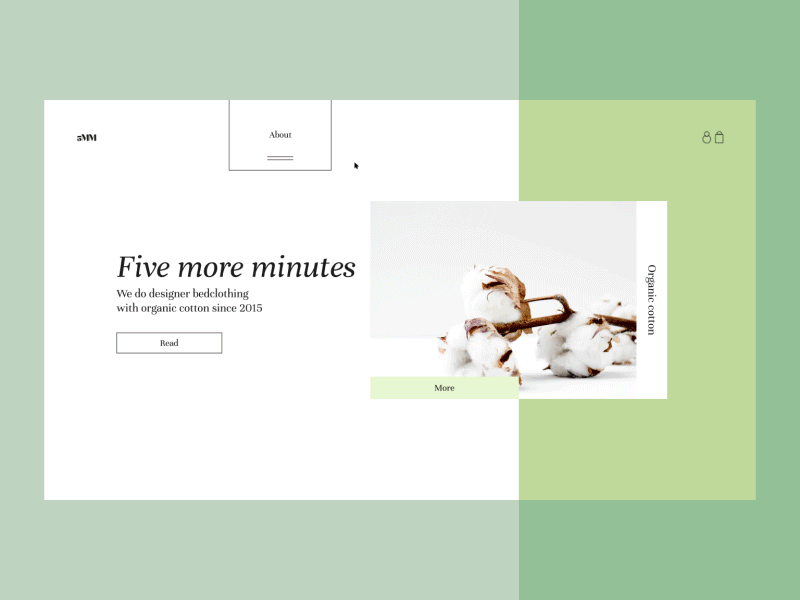 Five more minutes (part 2) animation design graphic graphic design interaction interaction design linens minimal motion motion art site sleep ui ux web