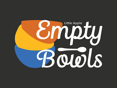 Empty Bowls logo bowl flat illustration flint hills food kansas little apple manhattan soup luncheon spoon