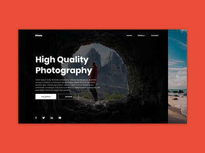 Web Design – Photography Website adobe xd design web design webdesign