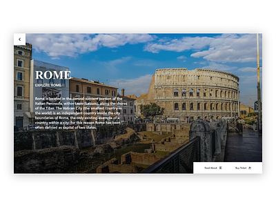 Explore Rome clean concept design explore modern rome simple ui webdesign