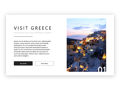 Visit Greece ✈ clean concept design greece modern presentation design simple ui ux website design