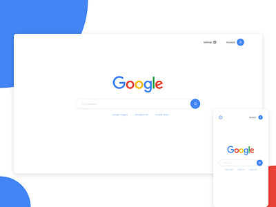 Google Homepage - Redesign concept design google redesign simple ui webdesign