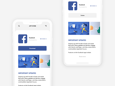 App Store Redesign app store design facebook redesign ui