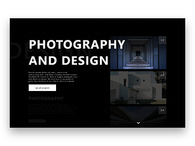 Photography and Design adobe xd design ui webdesign