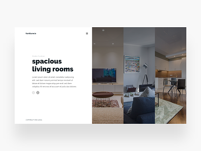 Spacious Living Rooms adobe xd clean design modern ui webdesign